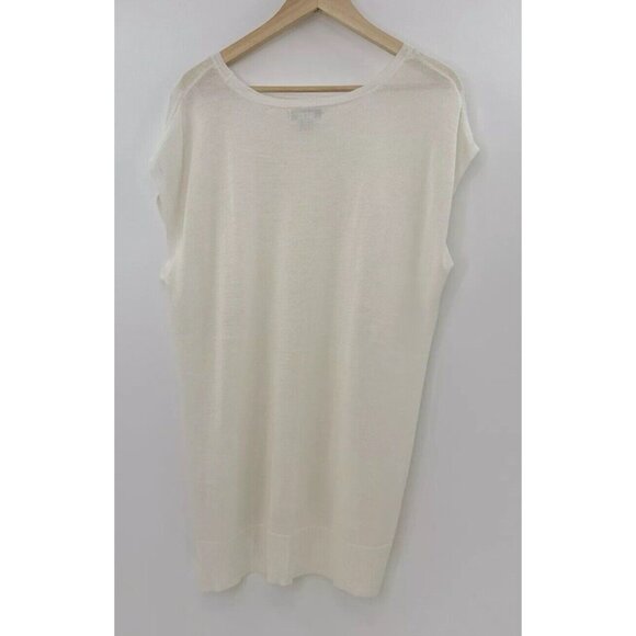 Liz Claiborne Plus Size Ivory Knit Ramie Blend Tunic Sweater Size‎ 1x - Picture 2 of 5